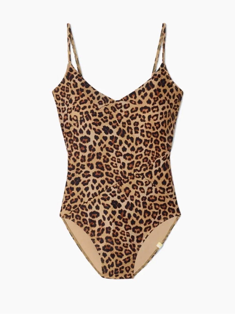 summersalt Leopard-Print One-Piece Swimsuit in Brown and Black